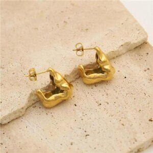18K Gold-Plated Stud Earrings